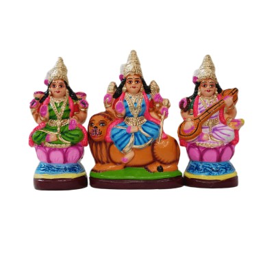 Lakshmi, Saraswati, Durga - 8.5"