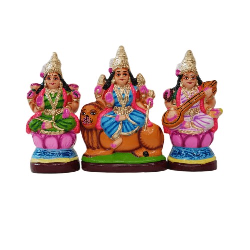 Lakshmi, Saraswati, Durga - 8.5"
